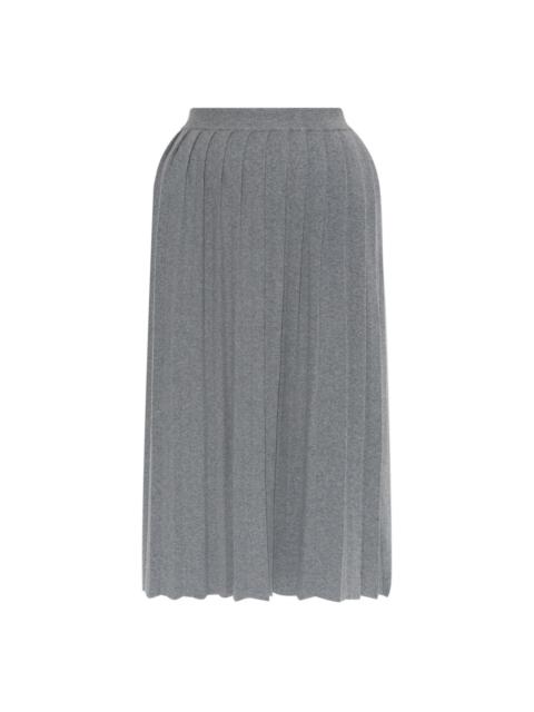 pleated midi skirt
