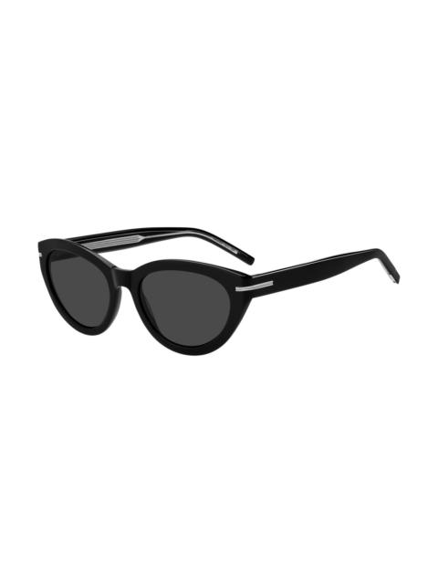 BOSS BLACK-ACETATE SUNGLASSES WITH SILVER-TONE DETAILS