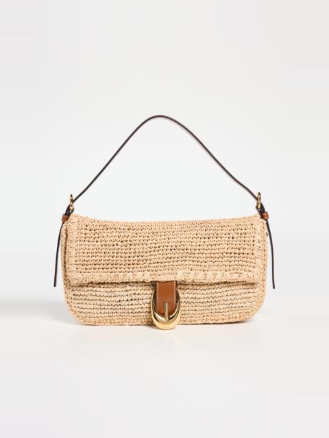 STAUD Harlow Raffia Shoulder Bag