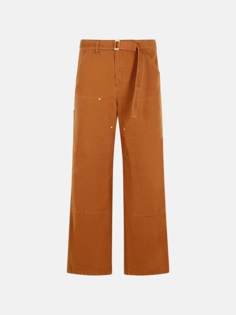 sacai 'CARHARTT WORK IN PROGRESS' BROWN COTTON PANTS