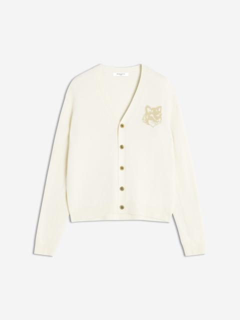 Maison Kitsuné FOX HEAD INTARSIA MERINO CARDIGAN