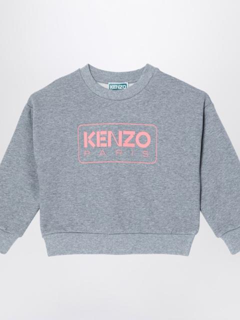 Grey cotton blend sweatshirt with logo