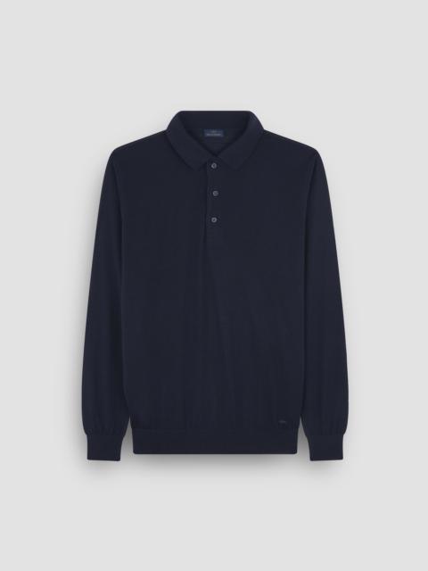 Paul & Shark ULTRAFINE MERINO WOOL POLO SHIRT WITH SHARK EMBROIDERY