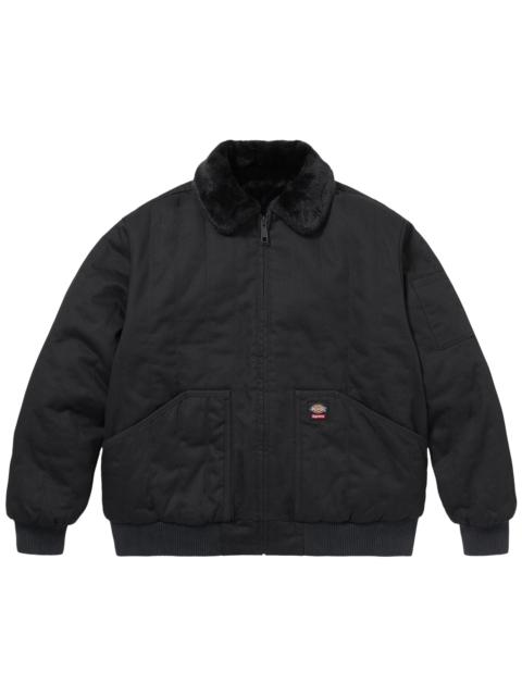 Supreme Supreme x Dickies Reversible Quilted Faux Fur Work Jacket 'Black'