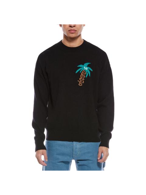 Palm Angels Palm Angels Wool & Cashmere-Blend Crewneck Sweater
