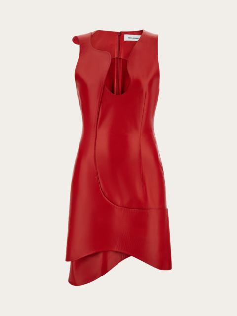 FERRAGAMO Leather mini dress