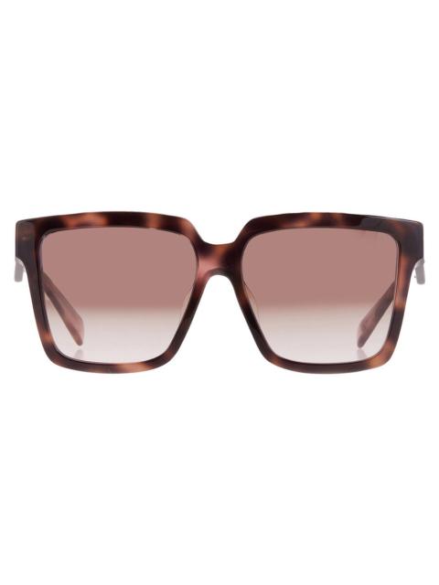 Prada Prada Brown Gradient Square Ladies Sunglasses PR 24ZSF 23A0A6 57
