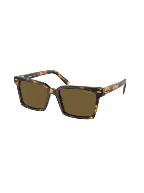Miu Miu Miu Miu Brown Square Ladies Sunglasses MU 13ZS VAU01T 55