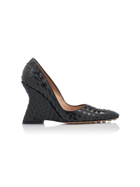 Bottega Veneta Comet Intrecciato Leather Pumps black