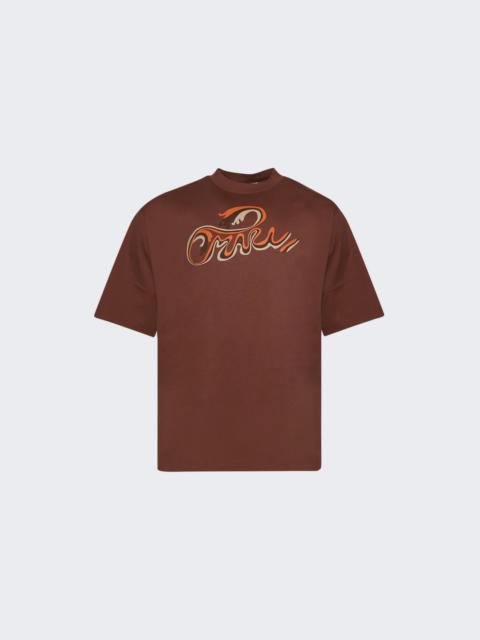 Marni Wave Print Tee Tobacco