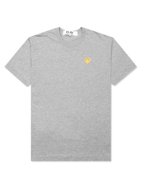 Comme des Garçons PLAY COMME DES GARCONS PLAY WOMEN'S GOLD HEART T-SHIRT - GREY