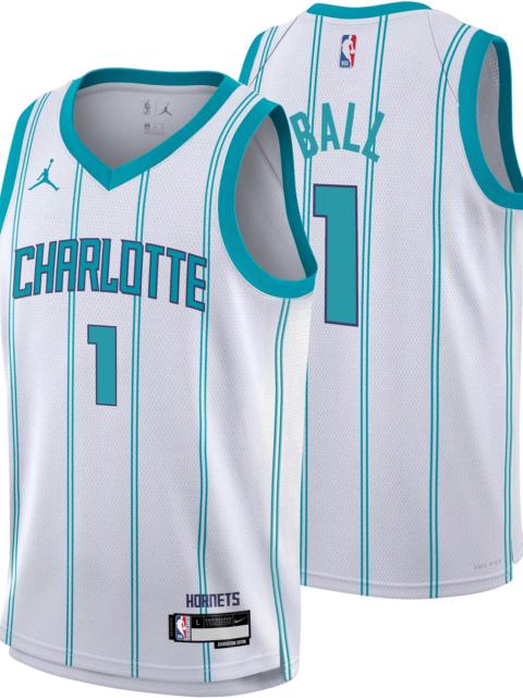 Jordan Jordan Youth Charlotte Hornets LaMelo Ball #1 White Swingman Jersey