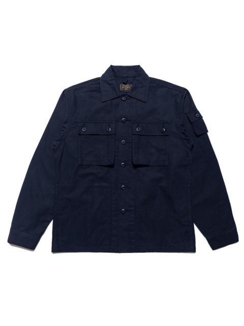 BEAMS PLUS Lost & Found MIL SHT-JAC Cotton Ripstop Navy