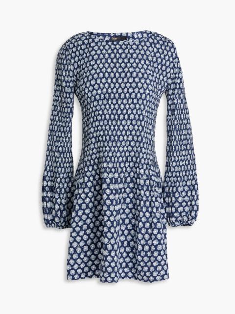 maje Printed twill mini dress