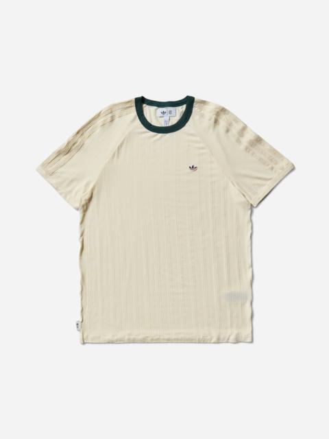 adidas CLOT by Edison Chen Rib T-Shirt Cream White / Green Night