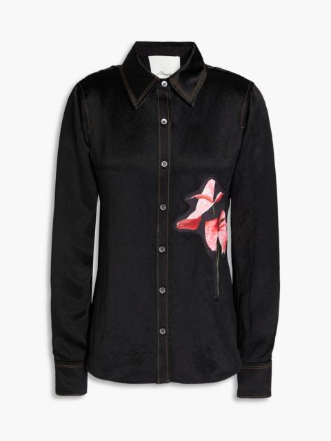 3.1 Phillip Lim Appliquéd satin shirt