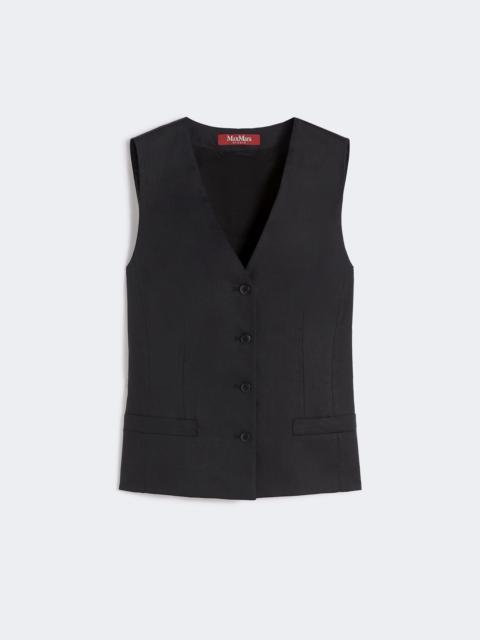 Max Mara Linen canvas gilet - BLACK