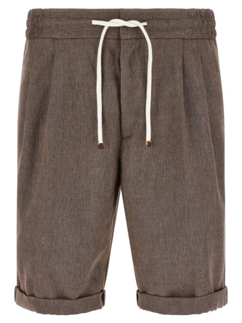 Brunello Cucinelli Brunello Cucinelli Men Linen And Wool Bermuda Shorts