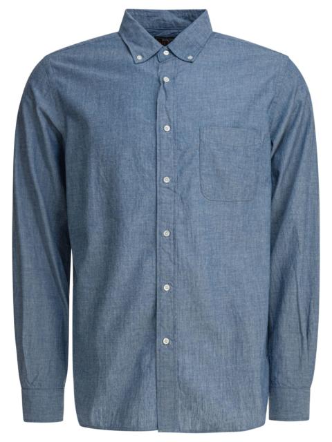 BEAMS PLUS Shirt With Button-Down Collar Shirts Light Blue