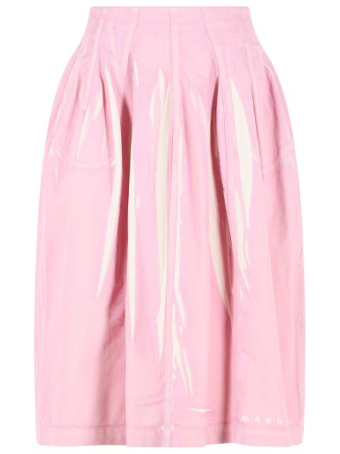 Marni Marni Cotton Skirt Pink Women