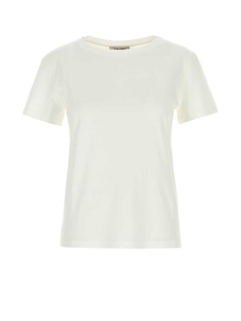 'S Max Mara S Maxmara Women White Cotton And Modal Segale T-Shirt