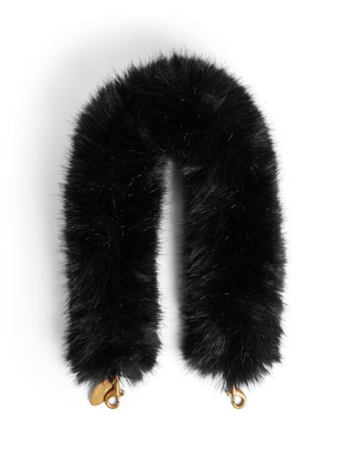 BALENCIAGA Women's Animal-free Fur Strap in Black