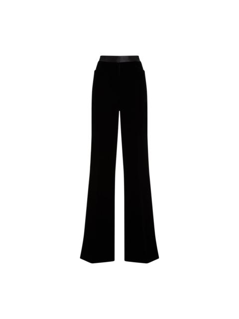 TOM FORD Tom Ford Viscose Velvet Boot Cut Pants Women