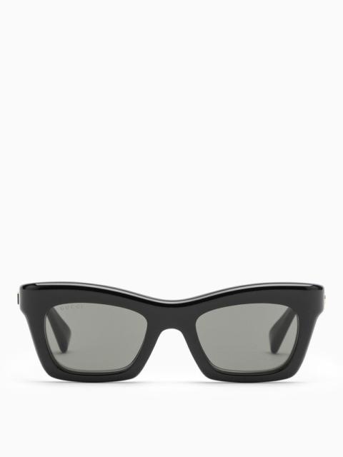 GUCCI Gucci Black Acetate Rectangular Sunglasses Women
