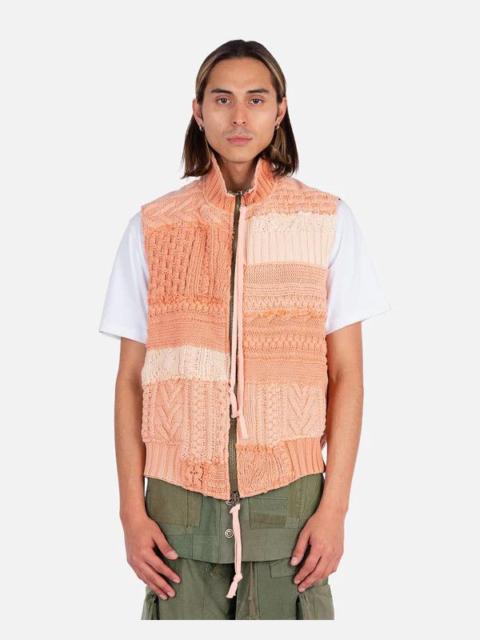 Greg Lauren $2250 Greg Lauren Sample Coral Fisherman Vest