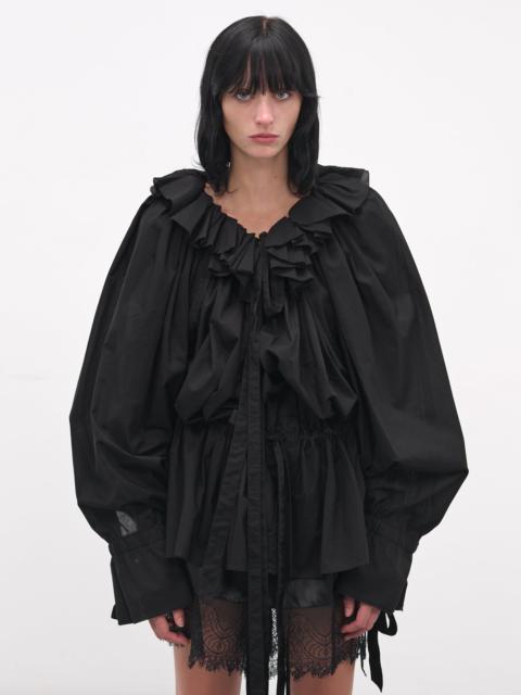 Ann Demeulemeester Black Bregje Ruffled Mini Dress