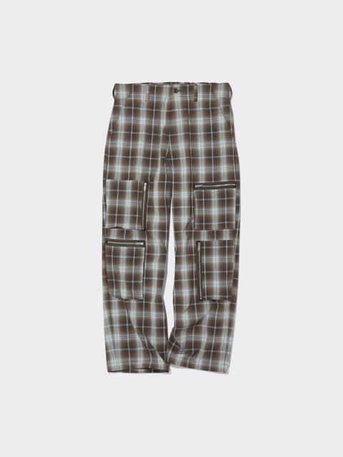 UNDERCOVER Gu x undercover Multipocket Zipper Plaid Baggy Pant