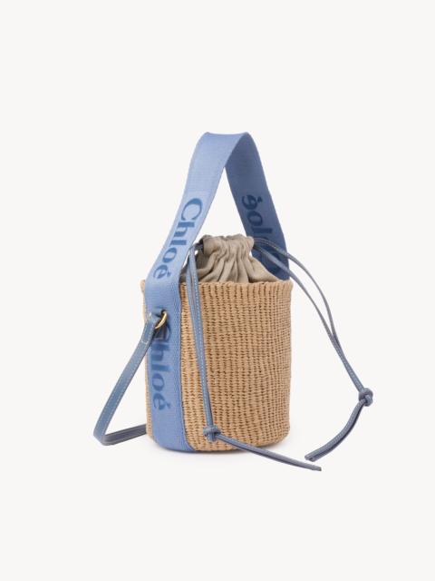 Chloé SMALL WOODY BASKET IN NATURAL FIBERS