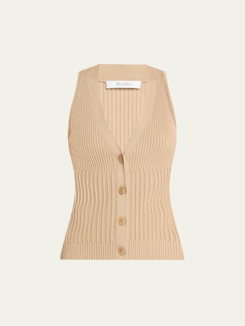 Max Mara Bimba Ribbed Knit Vest