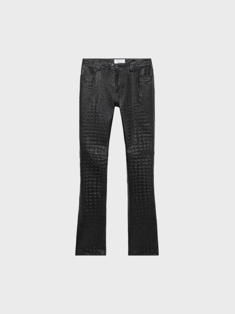 Blumarine PANTS IN CROCODILE-EFFECT PRINT LEATHER