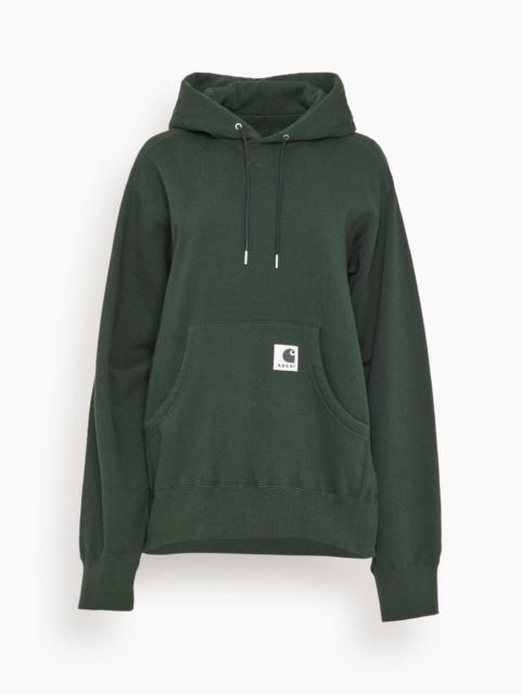 sacai Carhartt WIP Cotton Jersey Hoodie in Green