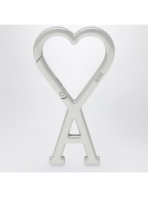 AMI Paris Ami Paris Ami De Cå“Ur Carabiner Keyring In Metal, Silver Men
