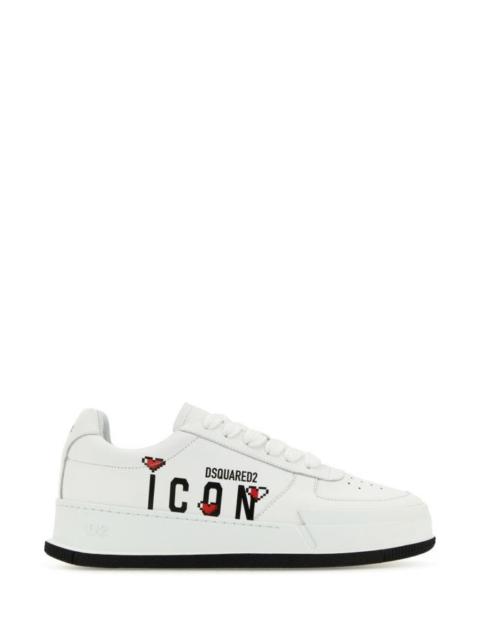 DSQUARED2 Dsquared Woman White Leather Sneakers