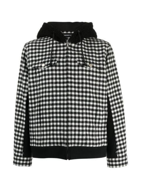 UNDERCOVER CHECK-PRINT HOODED JACKET