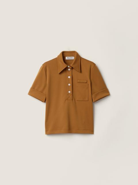 Miu Miu Technical jersey polo shirt