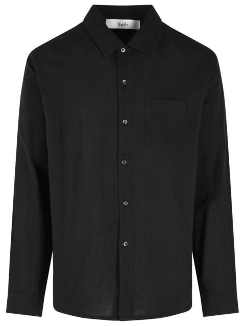 Séfr Sefr 'LEO' Black Cotton Shirt