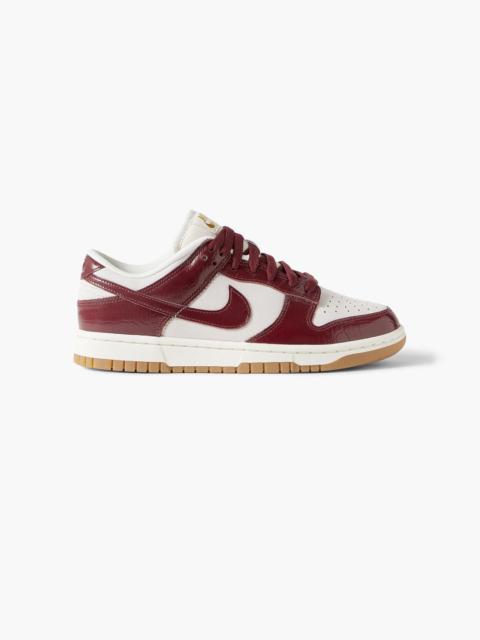 Nike Dunk Low croc-effect leather-and suede sneakers