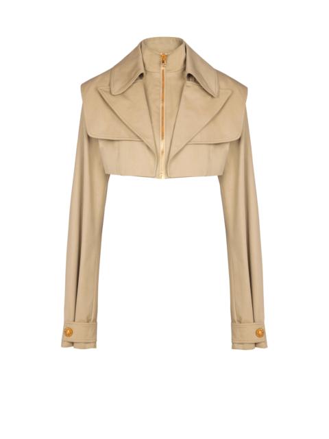 Balmain Cropped gabardine jacket