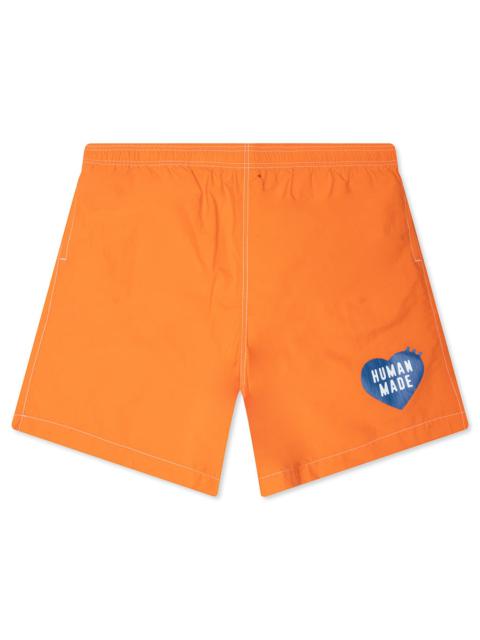 Human Made SWIM SHORTS - ORANGE