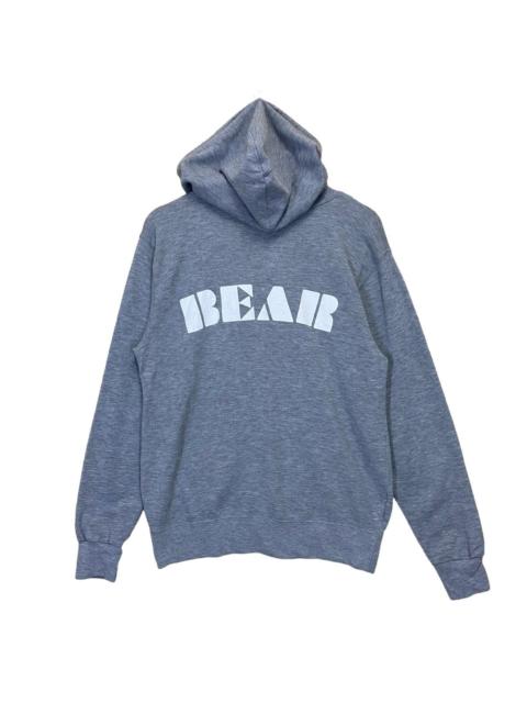 BEAMS PLUS Beams Plus Big Logo Bear Spellout Fullzip Hoodie Size M