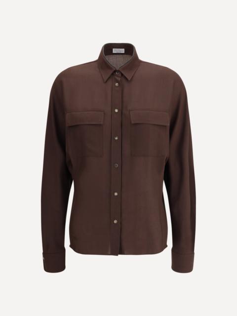 Brunello Cucinelli Embellished collar Shirt