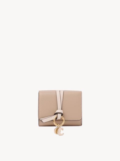 Chloé MINI ALPHABET TRI-FOLD IN GRAINED LEATHER
