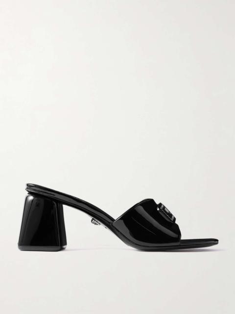 Barret embellished patent-leather mules Black