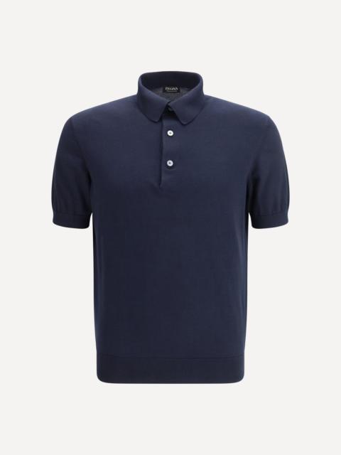 ZEGNA Cotton Polo with classic collar