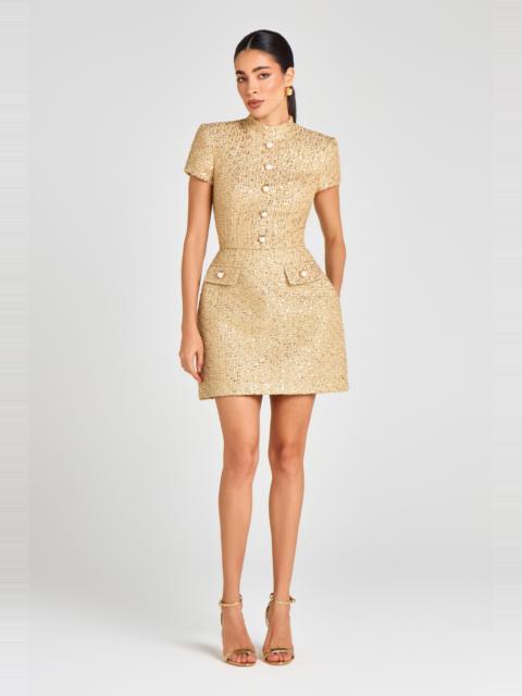 NADINE MERABI Elysia Gold Dress