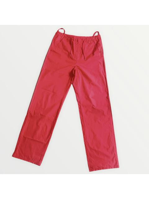 Helmut Lang Archive Red Nylon Drawstring Pants